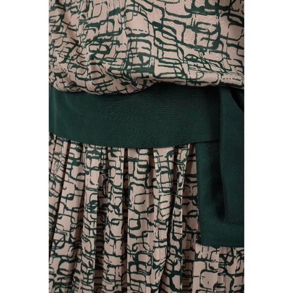 1970's Vintage Drop Waist Pleated Dress Women's - Picture 5 of 8